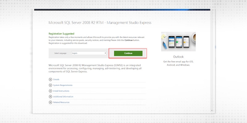 Database using SQL client