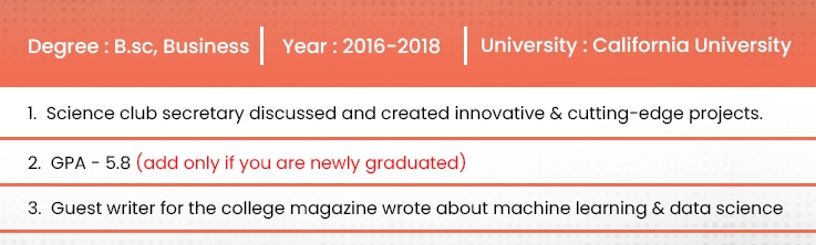 This section should appear like this: