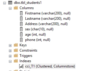 Clustered Column Store Index Query