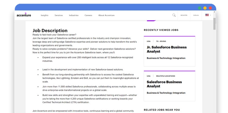 Salesforce Business Analyst Job Description Posted By Accenture!