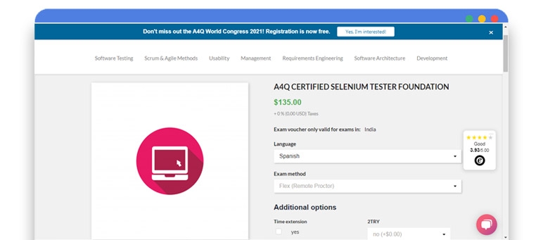 Selenium testing certification