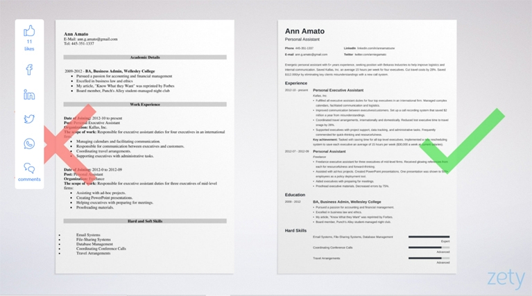 layout for your resume